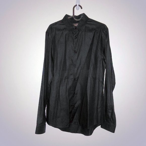 Zara Mixed Pattern Long Sleeve Slim Fit Button Down Shirt - Picture 2 of 6